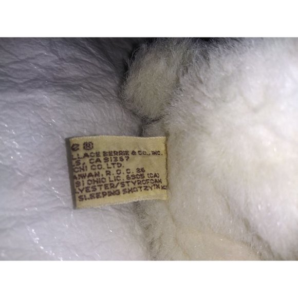 VTG  1987 Applause White Lamb Red Bow Sleeping Shotzy Musical Stuffed Plush RARE - Picture 9 of 10